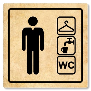 Šatna muži, wc, 100x100mm, pergamen, Arizona